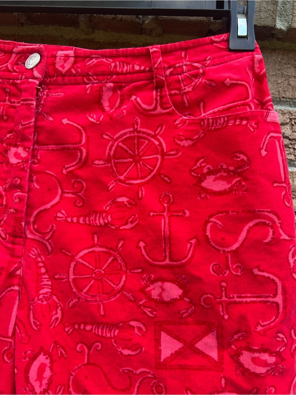 Lilly Pulitzer Bright Red Nautical Print Pants size 8 - Picture 3 of 10